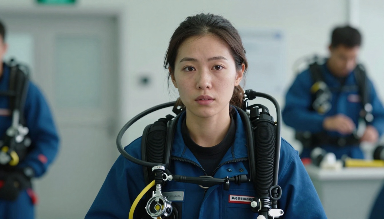 Commercial Divers professional at work with AI overlay