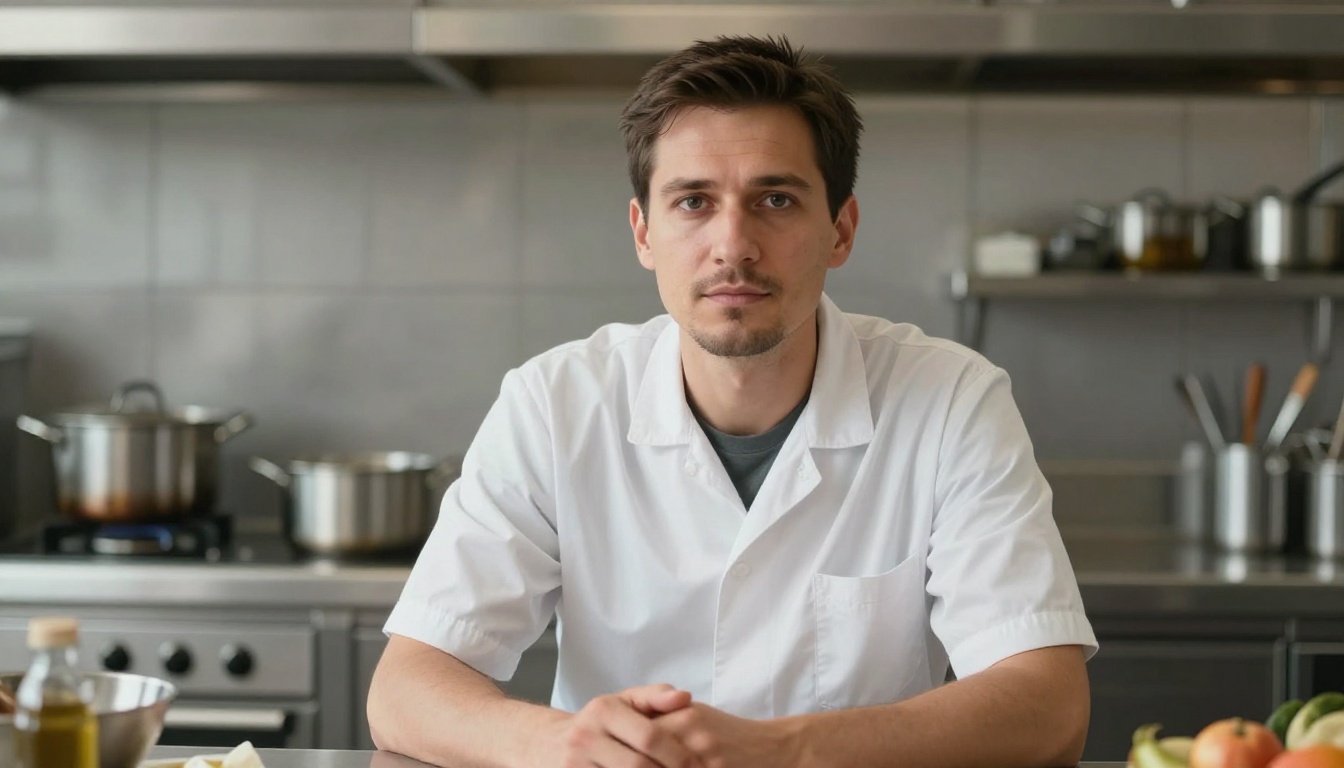 Cooks, Restaurant professional at work with AI overlay