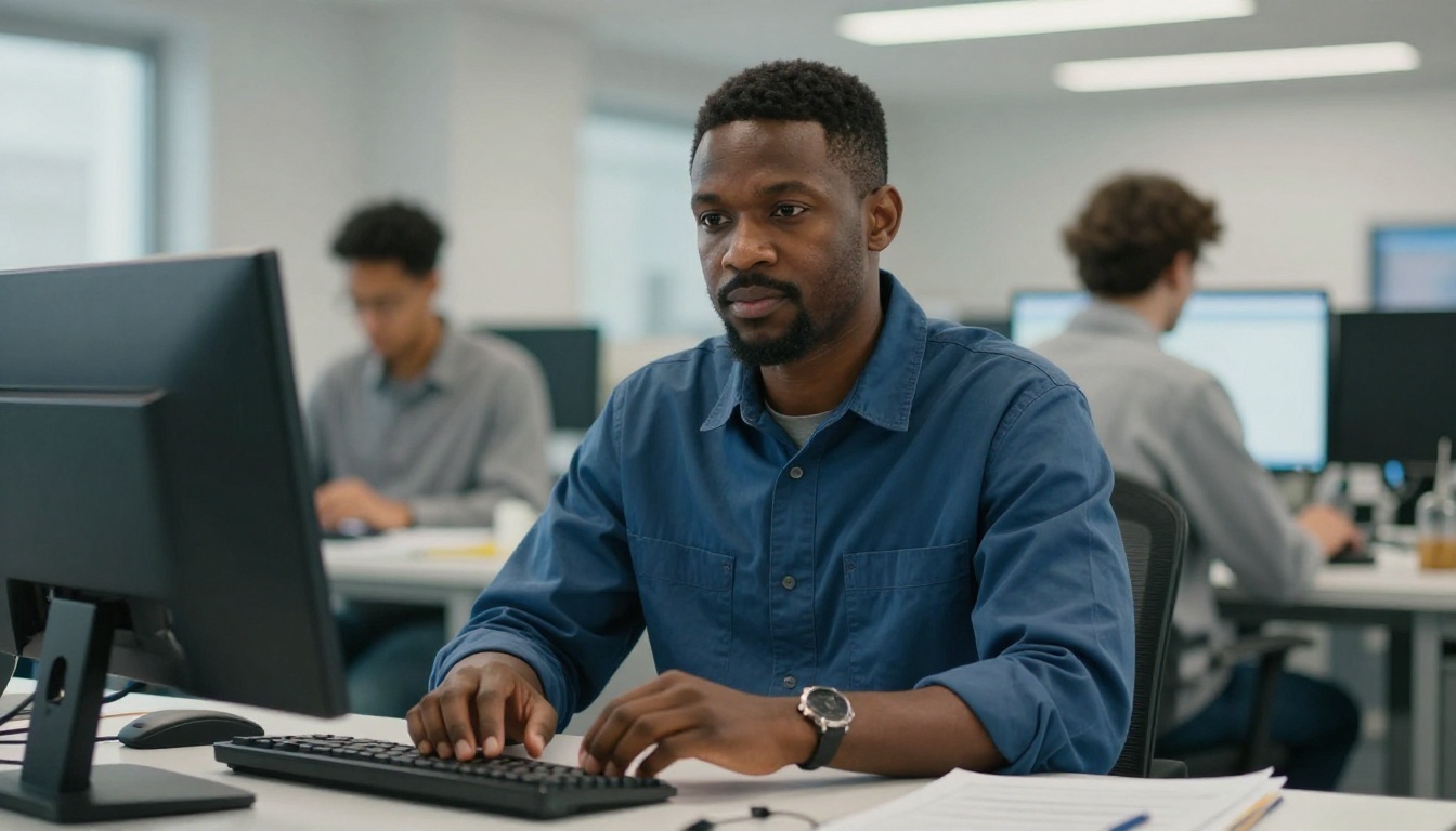 Environmental Engineering Technologists and Technicians professional at work with AI overlay