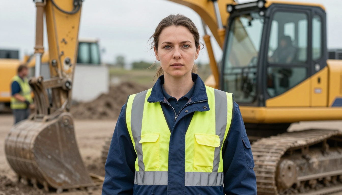 Excavating and Loading Machine and Dragline Operators, Surface Mining professional at work with AI overlay