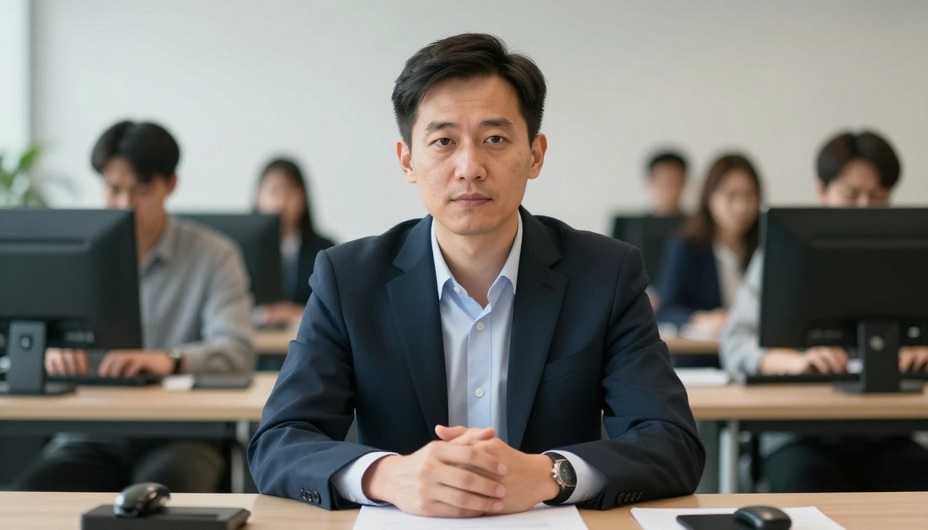 Financial Managers professional at work with AI overlay