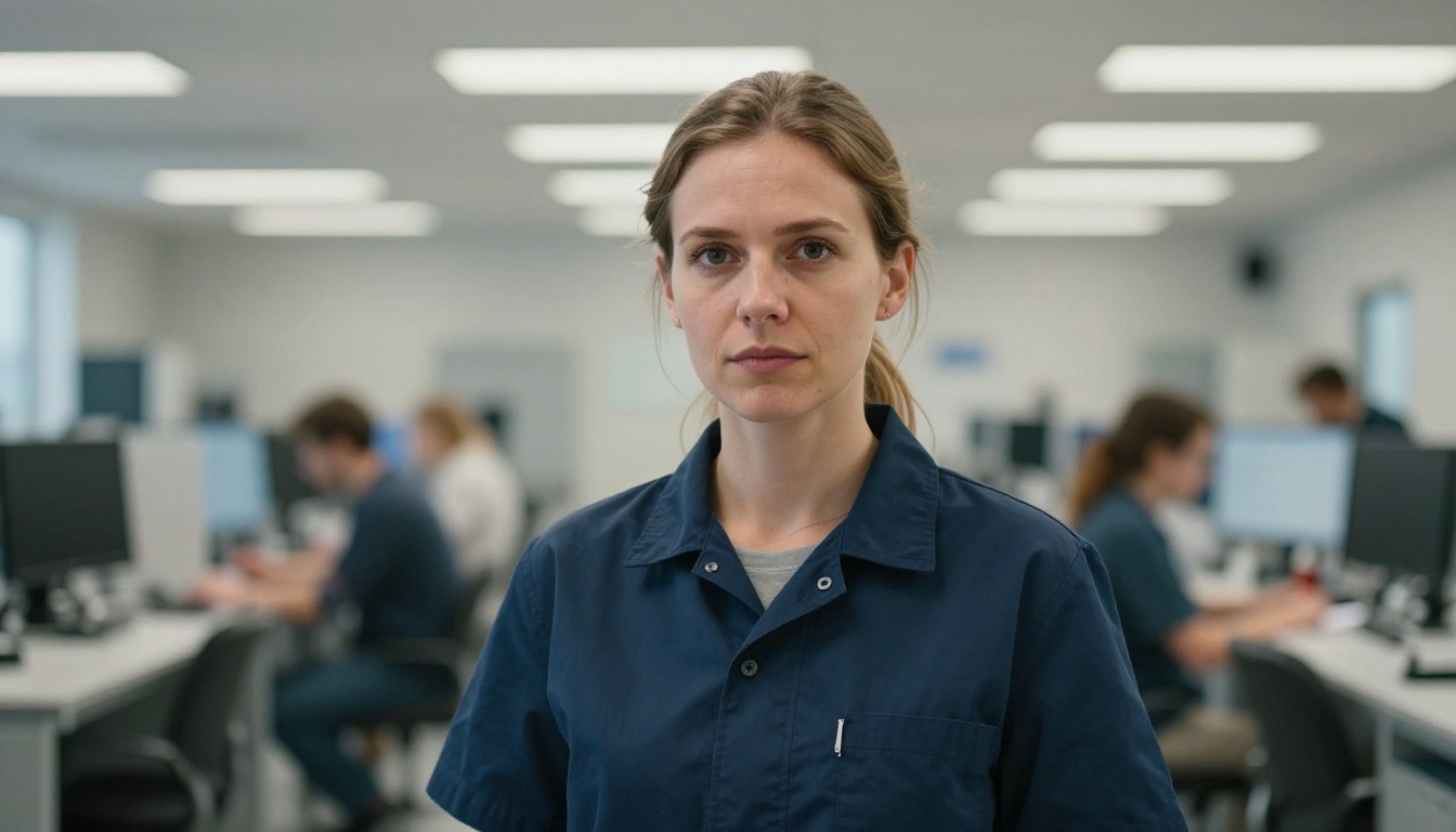 Mechanical Engineering Technologists and Technicians professional at work with AI overlay