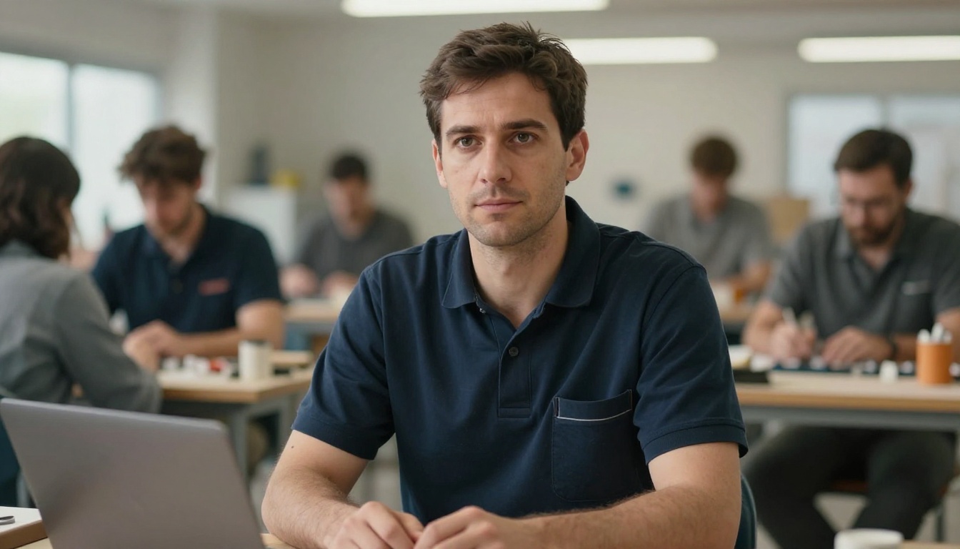 Stonemasons professional at work with AI overlay