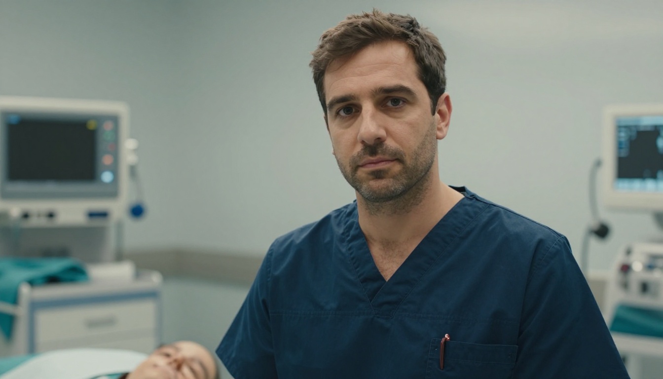 Surgical Technologists professional at work with AI overlay